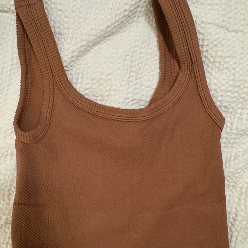 Nikibiki Tan Ribbed Top